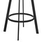 Armen Living Bronson 25" Counter Height Swivel Bar Stool in Black Finish and Gray Faux Leather 721535761883 - alternate 8